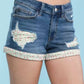 Judy Blue - Flower Patch Hem Shorts