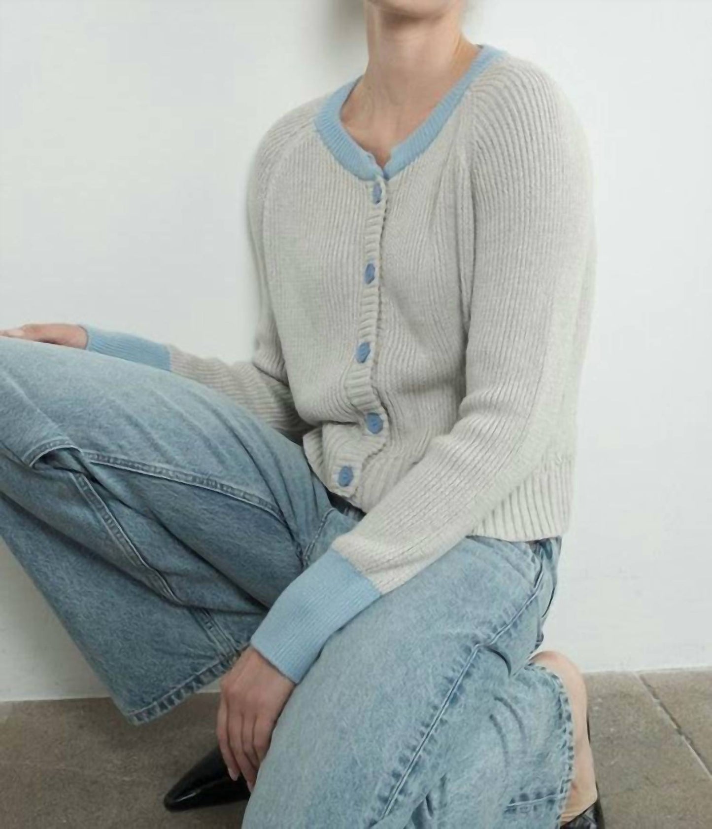 Aaron & Amber - Colorblock Cardigan