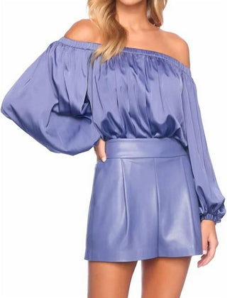 Susana Monaco - Faux Leather Pleated Shorts