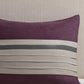 7 Pc Pieced Faux Suede Comforter Set Purple Cal King