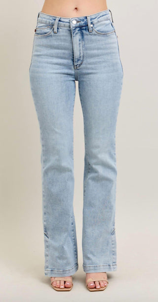 Judy Blue - Tummy Control Vintage Side Slit Bootcut Jeans