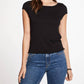 Chaser - BABY RIB SCALLOP EDGE SHORT SLEEVE TEE