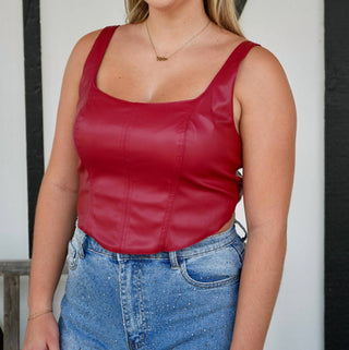 Buddylove - Coco Vegan Leather Corset Top