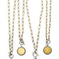 Julio Jewelry - Women's Uppercase Initial Disk Necklace - Letter E