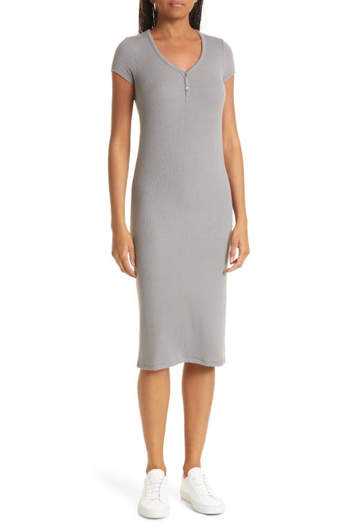 ATM Anthony Thomas Melillo Stretch Modal Ribbed Midi Dress in Snake  Size Large