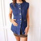 2.7 August Apparel - Bold Denim Sleeveless Vest