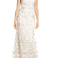 Eliza J Women's Floral Appliqué Trumpet Gown