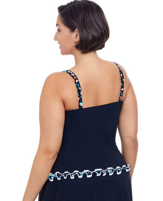 Profile By Gottex - Plus Size Shirred Underwire Tankini Top