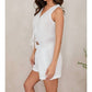 Milio Milano - V neck rouched linen crop top