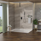 Dual Shower Head 16" Ceiling Mount Square Shower System with Rough In Valve