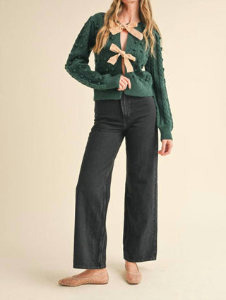 &Merci - Bow Long Sleeve Cardigan