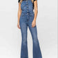 Judy Blue - Tummy Control Overall Flare Jeans