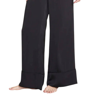 Barefoot Dreams - Washed Satin Piped Wide Leg Pants