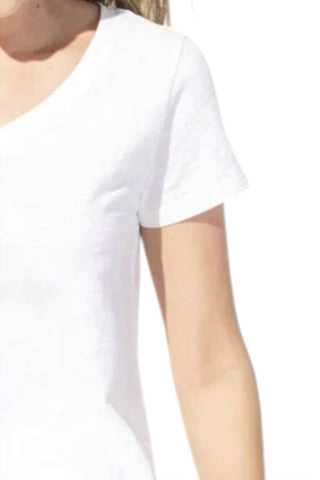 Azi - Cotton Slub V Neck Tee