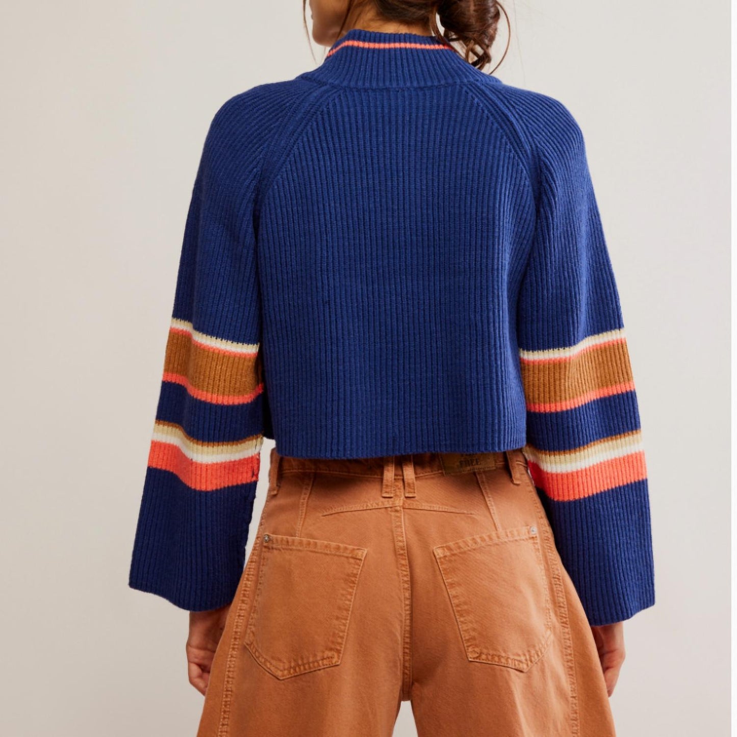Free People - Striped Greta Half Zip Combo