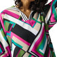 Joseph Ribkoff - GEORGETTE GEOMETRIC PRINT BOXY TOP
