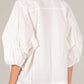 P.Cill - Poplin Balloon Sleeve Button Down Shirt