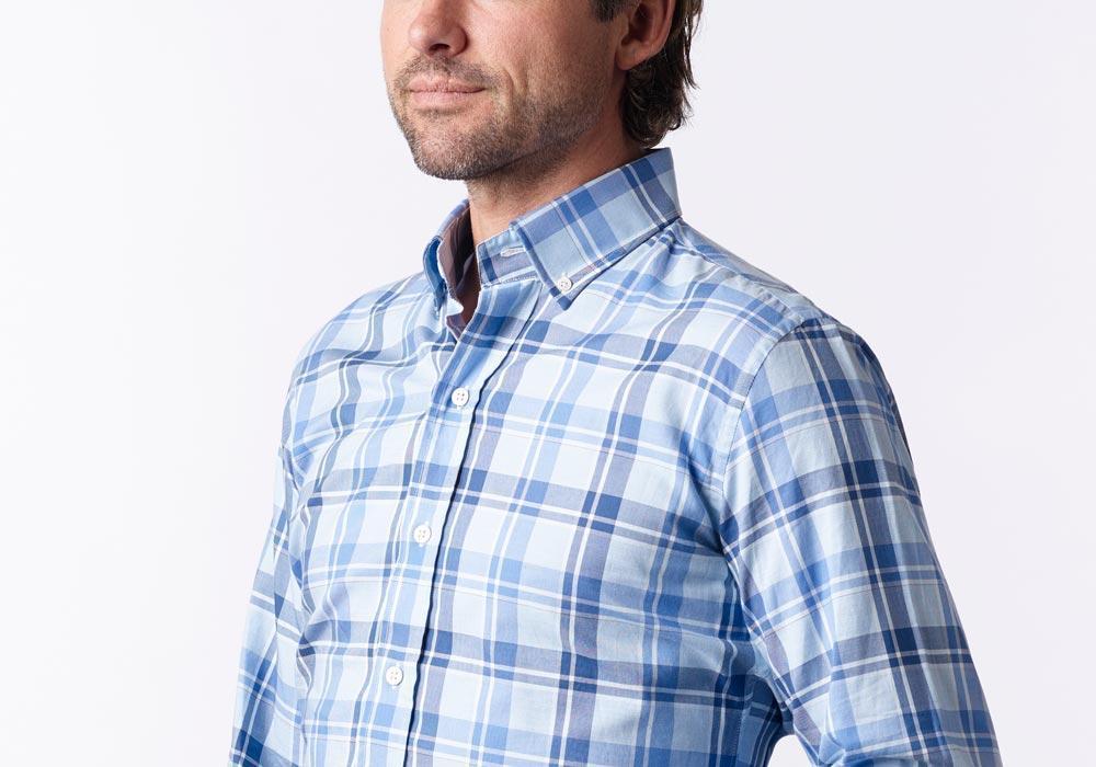 Ledbury The Guyton Plaid Casual Shirt Classic Blue