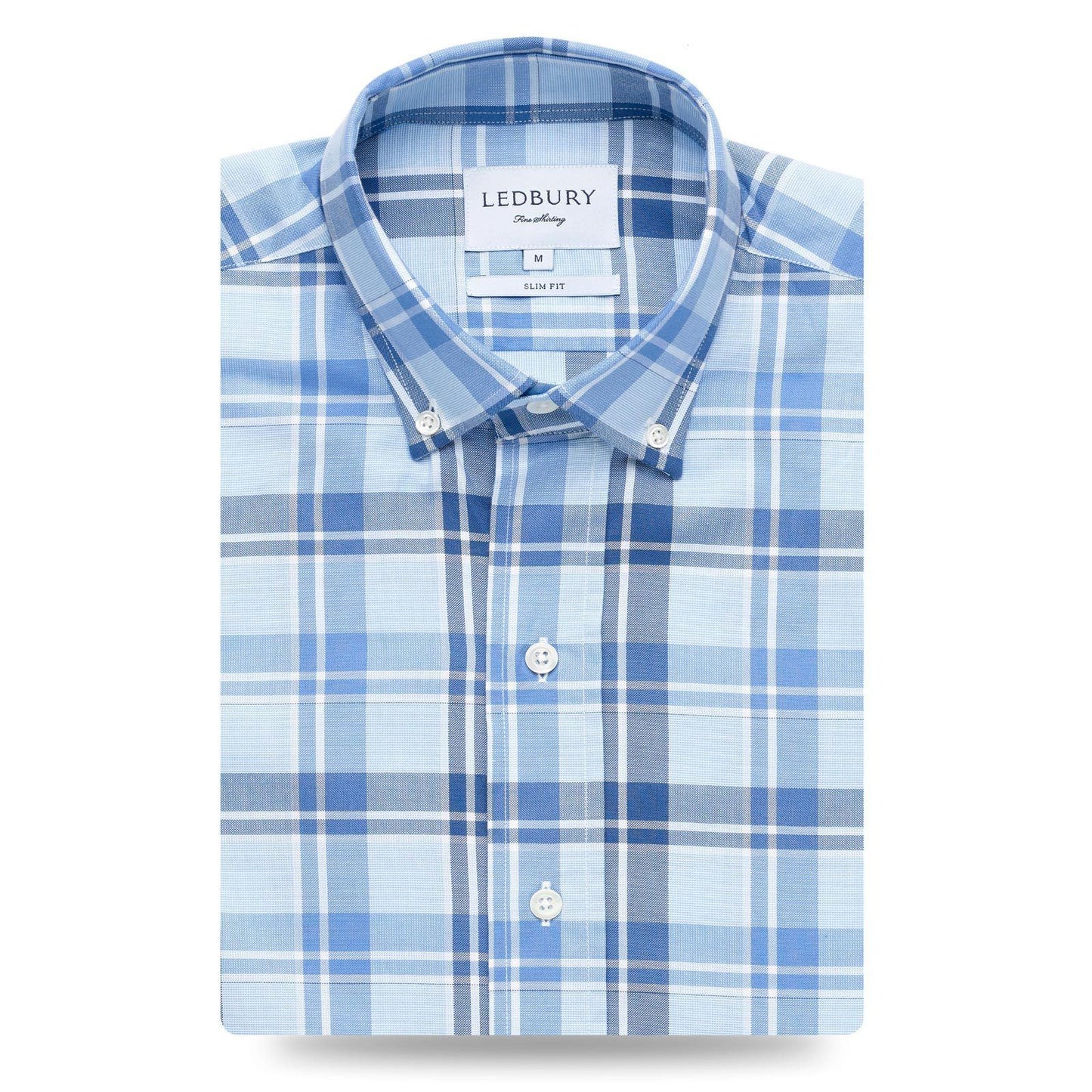 Ledbury The Guyton Plaid Casual Shirt Tailored Blue