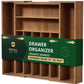 Silverware Drawer Organizer, Brown Bamboo (9 Slots)