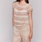 Charlie B - Raglan Crochet Cap Sleeve Top