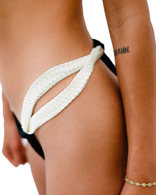 Gigizara - Lunar Petal V-Cut Bikini Bottom Night Flower Elegance