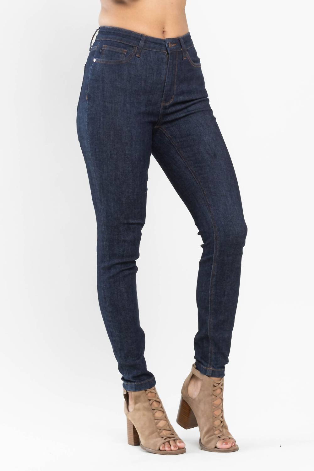 Judy Blue - High Waist Pocket Embroidery Skinny Denim Jeans