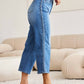 Judy Blue - High Waist Braided Detail Crop Wide Leg Jeans