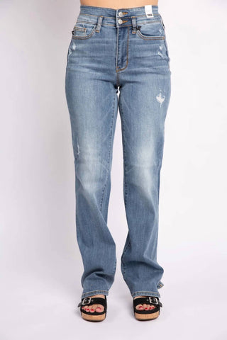 Judy Blue - Double Waistband Straight Leg Jean