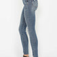 Judy Blue - High Waist Tummy Control Vintage Wash Destroyed Hem Skinny Jeans