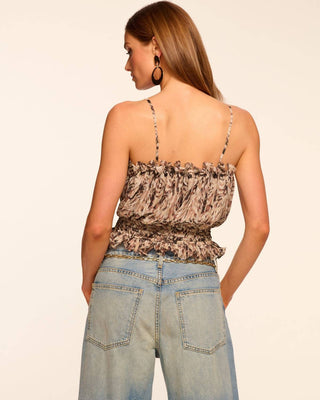Ramy Brook - Dalton Smocked Ruffle Tank Top