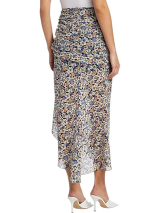 Veronica Beard - Lucien Silk Floral Midi Skirt