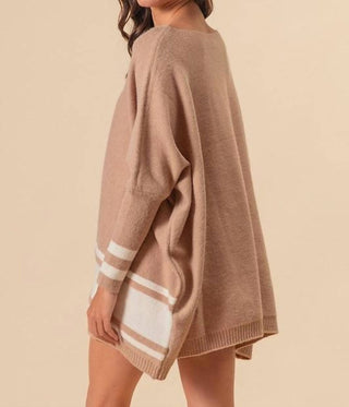 Bibi - Batwing Striped Sweater