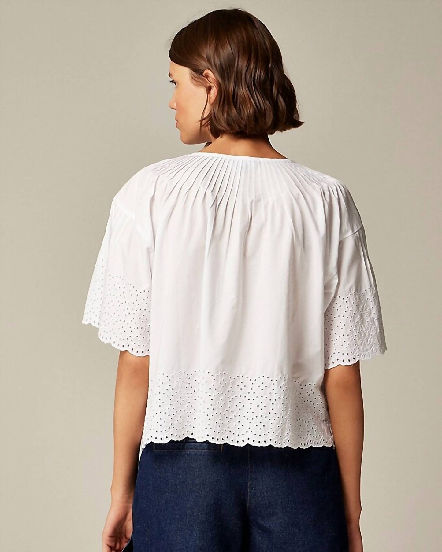 J.Crew - Jolie Top In Eyelet Cotton Poplin