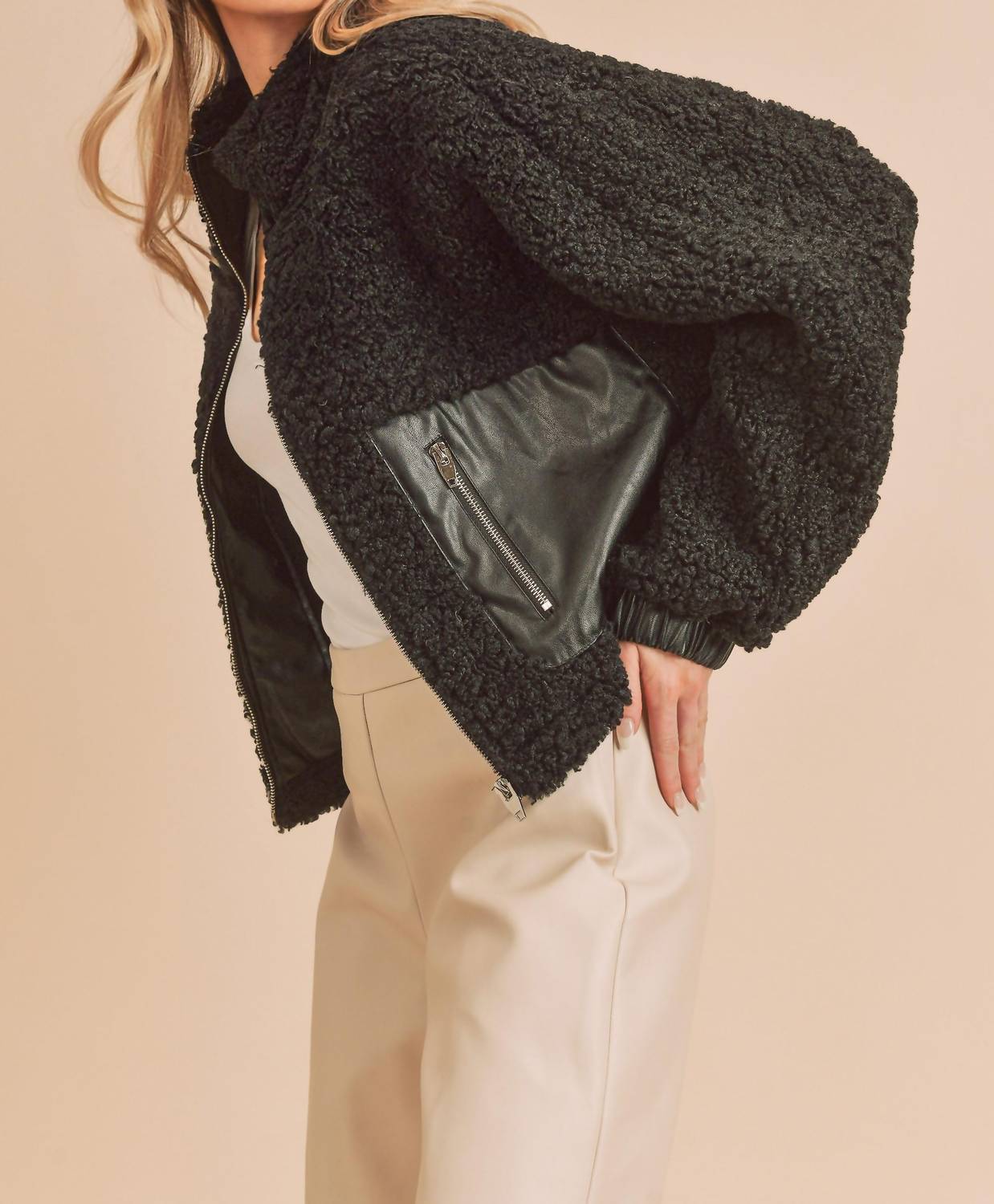 Aemi + Co - Penny Vegan Sherpa Jacket