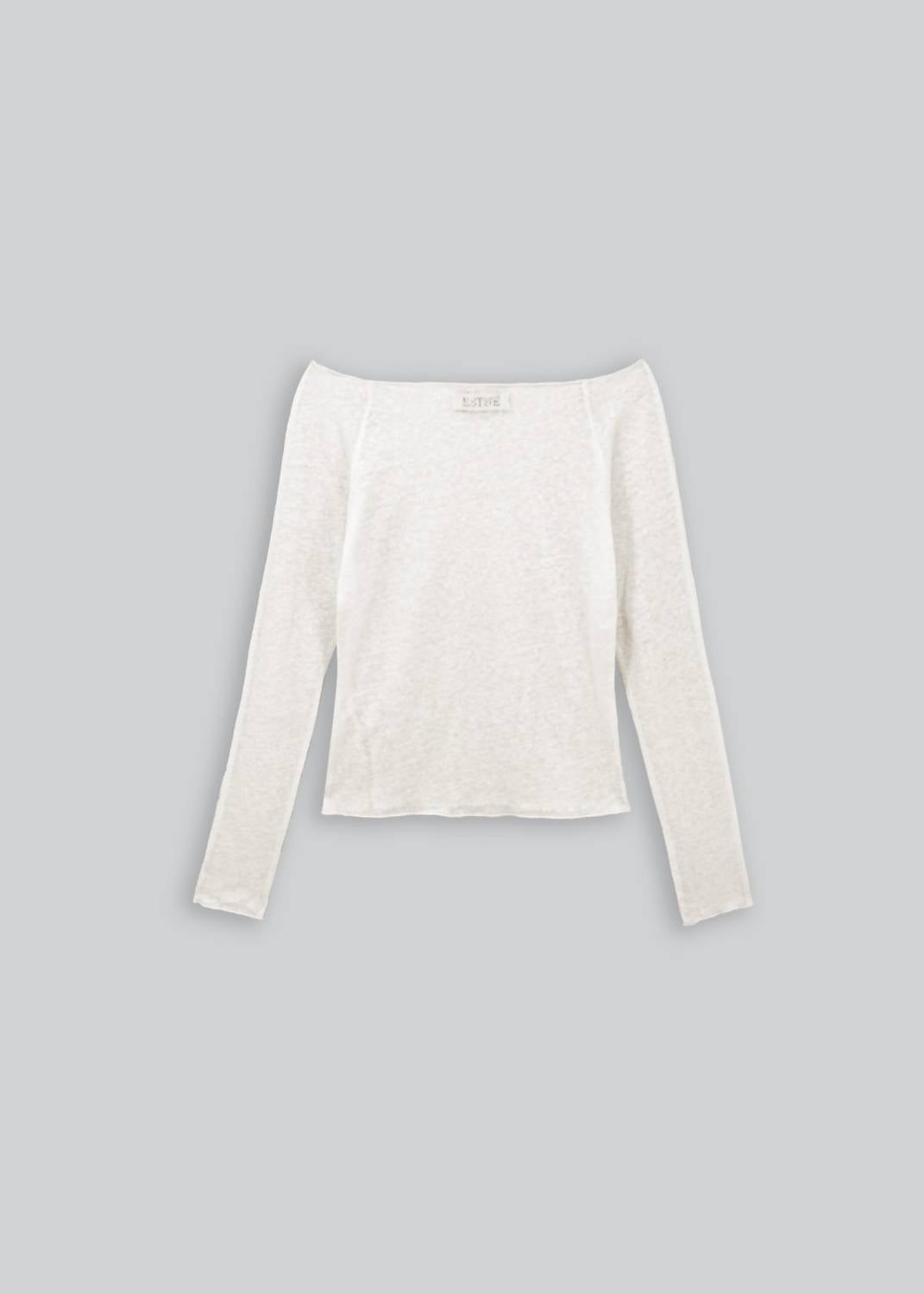 Esthe - Knitted Boat Neck Top