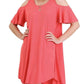 Umgee - Cold Shoulder Butterfly Sleeve Dress