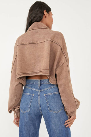 Free People - Saturday Shirtlong Sleve Button Front Jacket