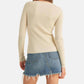 &Merci - Ribbed Cut-Out Sweater