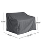 Shield Outdoor Loveseat Sofa Cover Dark Gray