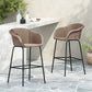 Ladd Outdoor Metal Wicker Barstool Set of 2