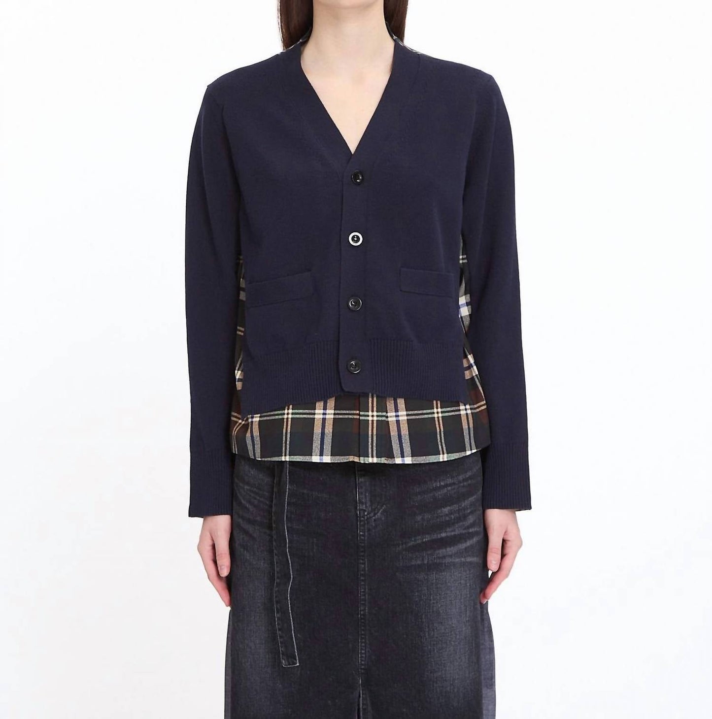 Sacai - Plaid Print Cardigan