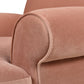 Alana 38" Lawson Accent Arm Chair Metal Casters Peach Orange Velvet