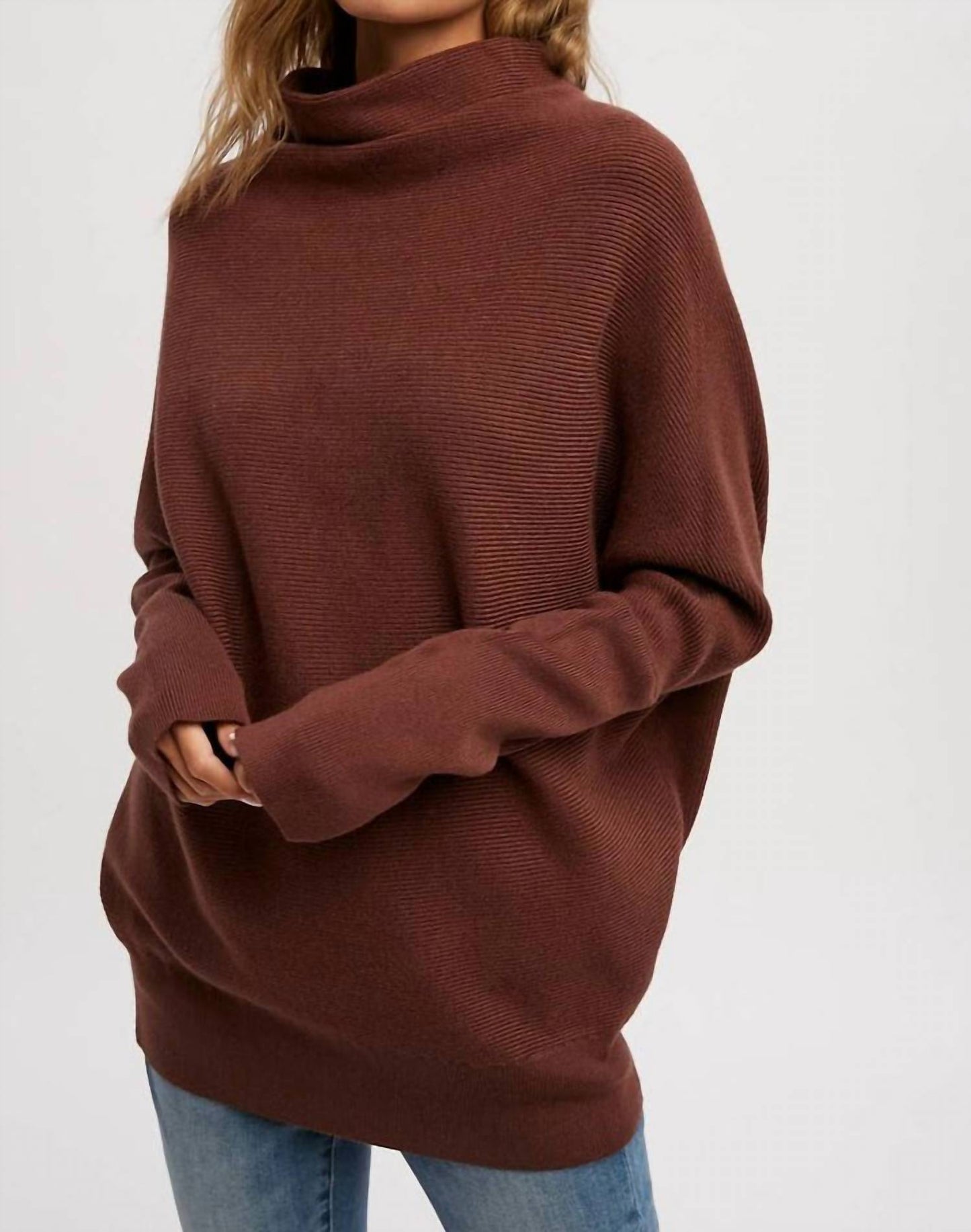 Bluivy - Slouch Neck Dolman Sweater