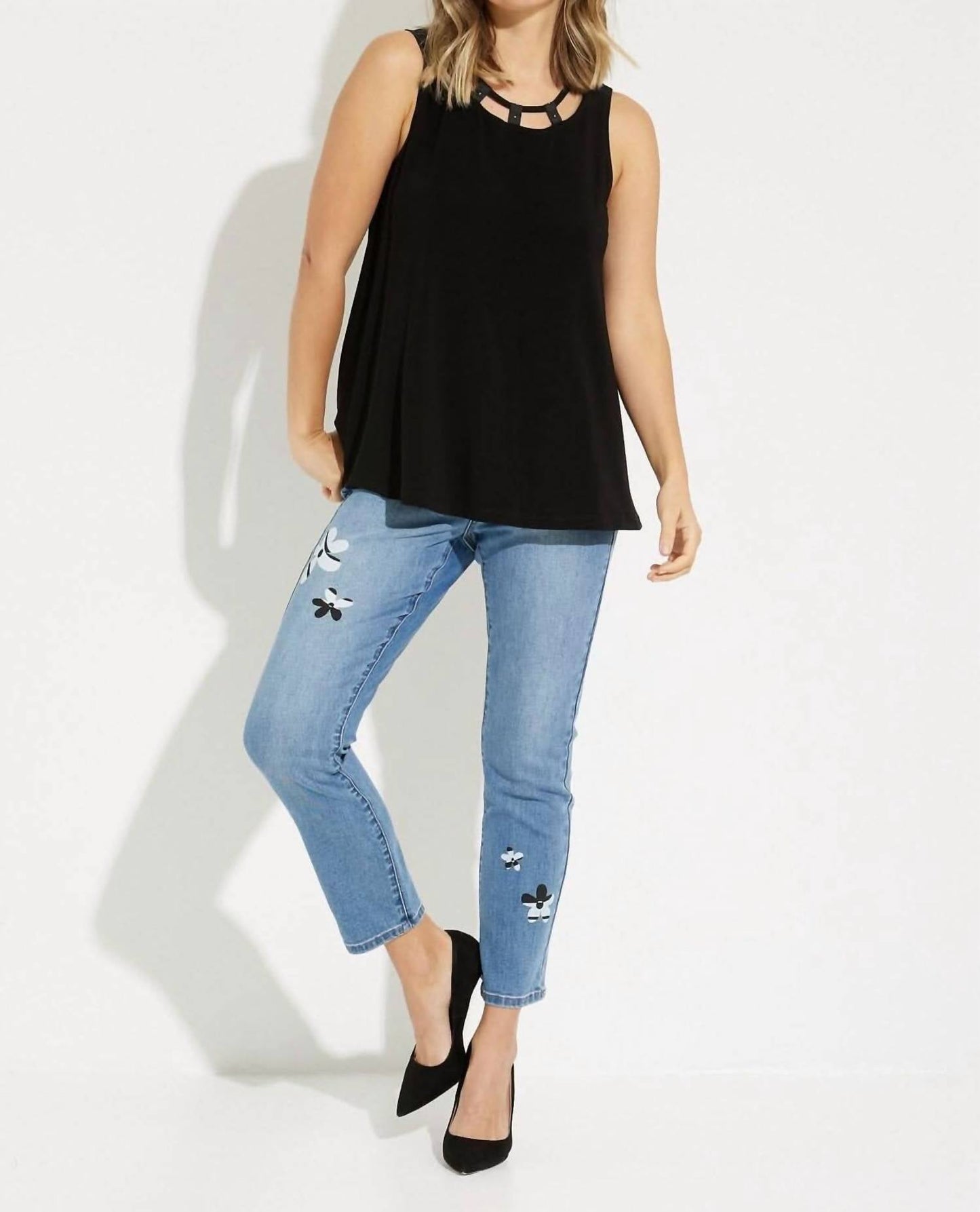Joseph Ribkoff - Cut-out Neckline Top
