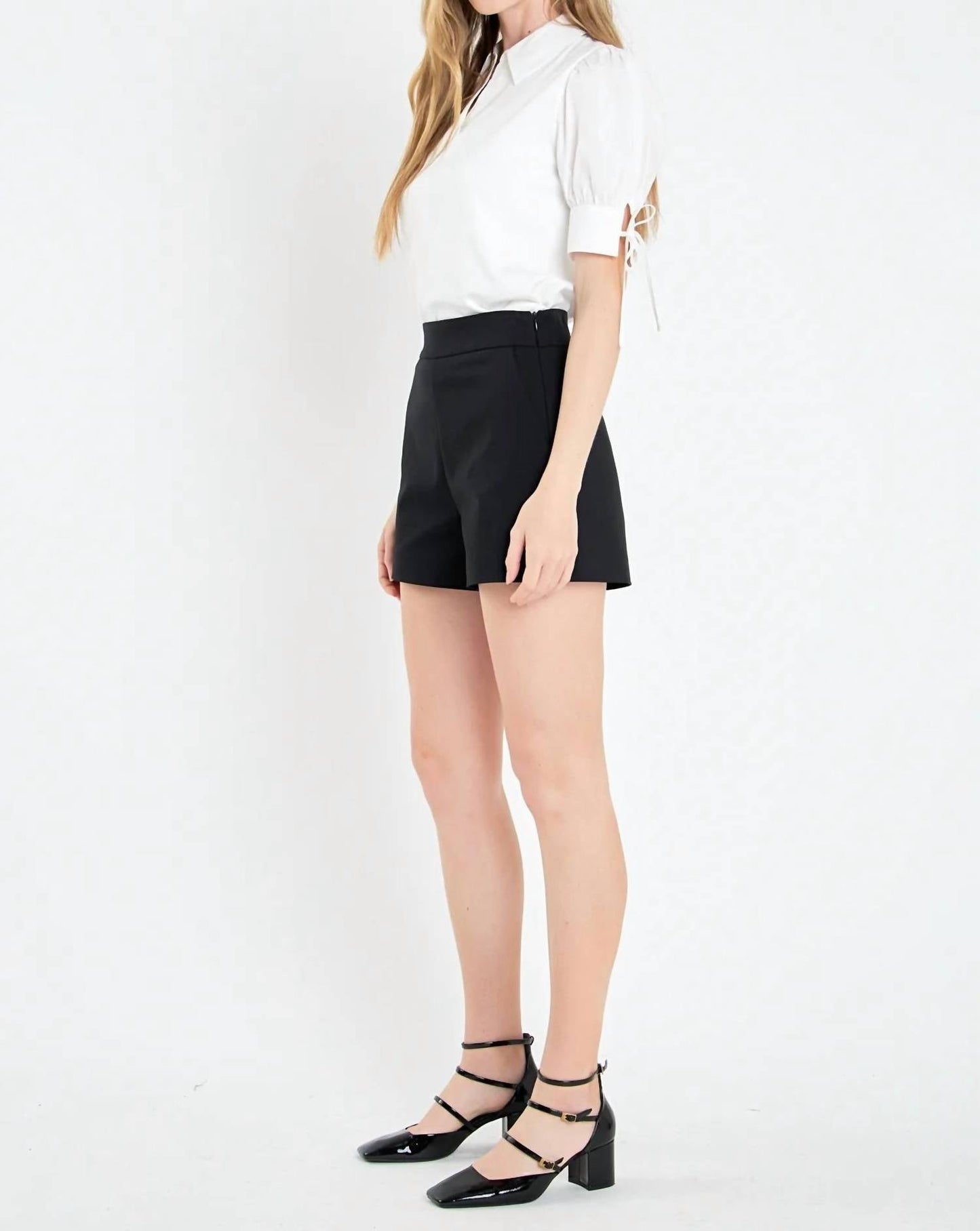 English Factory - Ellie High-waisted Mini Shorts