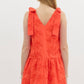Entro - Poised Perfection Floral Applique Mini Dress