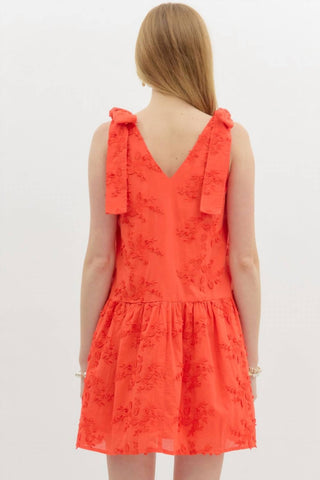 Entro - Poised Perfection Floral Applique Mini Dress