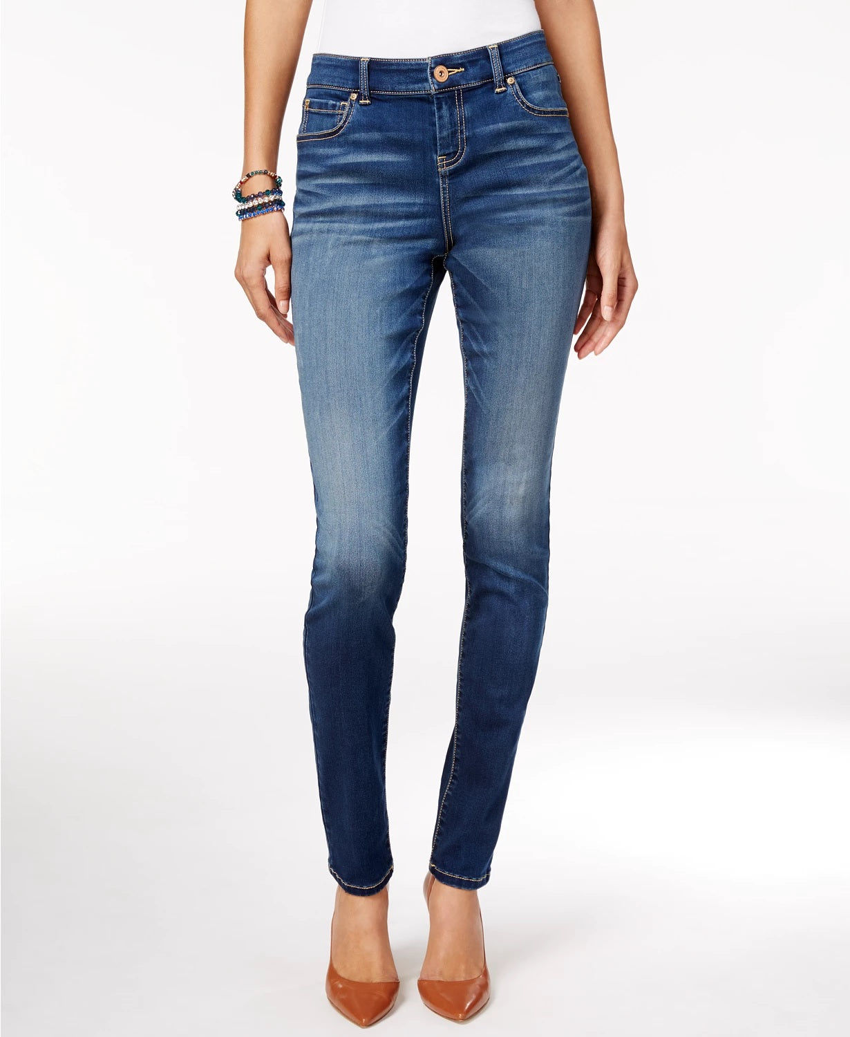 INC International Concepts Women's Petite Skinny Jeans Blue Size 6 Petite