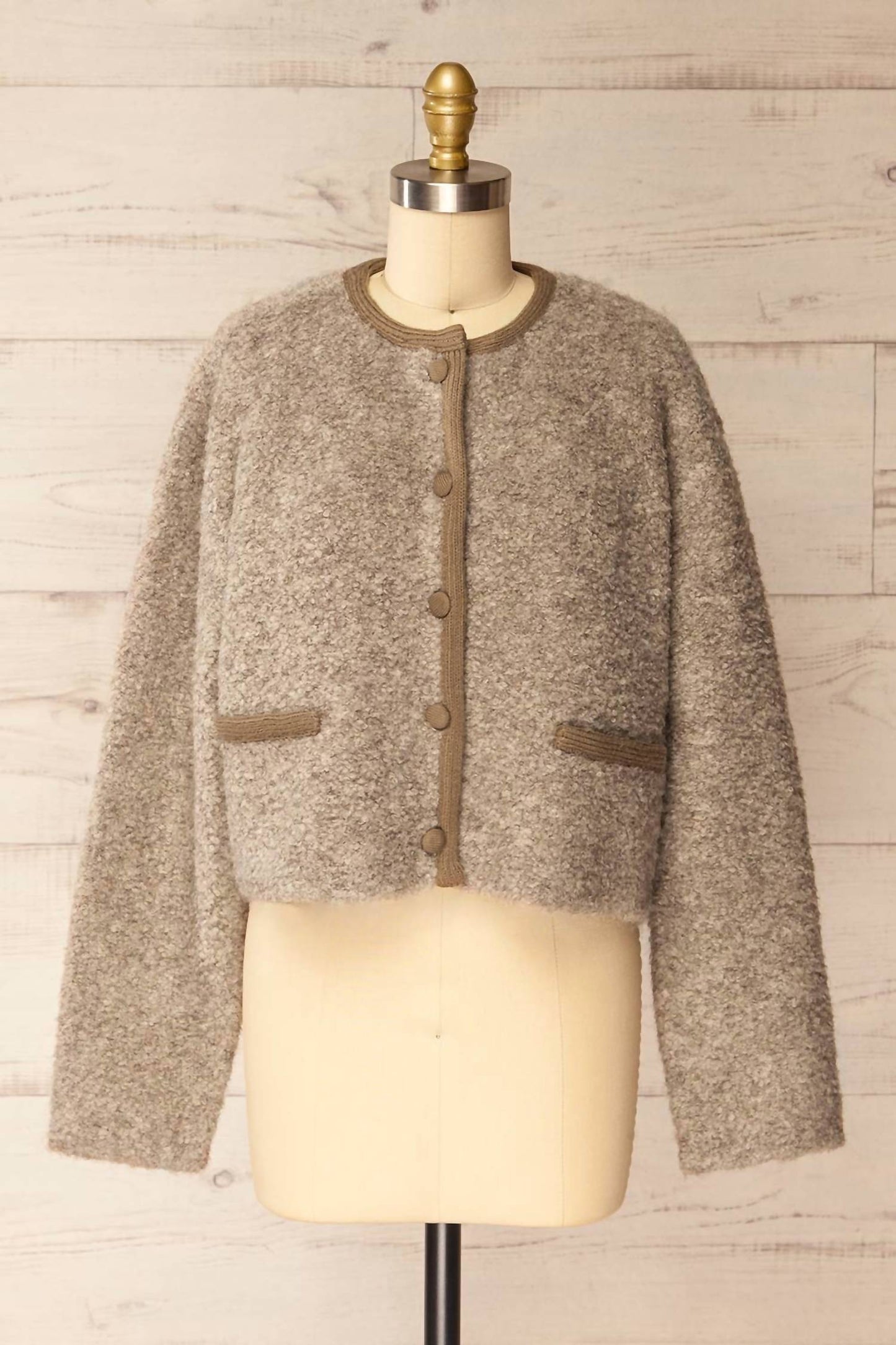 Mable - Fuzzy Boxy Crop Jacket